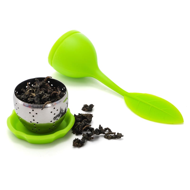 Bekith 7 Pack Silicone Tea Infuser, Cute Loose Leaf Tea Steeper, Fine Mesh Tea Strainer with Drip Tray, Stainless Steel Tea Filter Ball Tea Diffuser Steeper for Cup Mug - Image 5